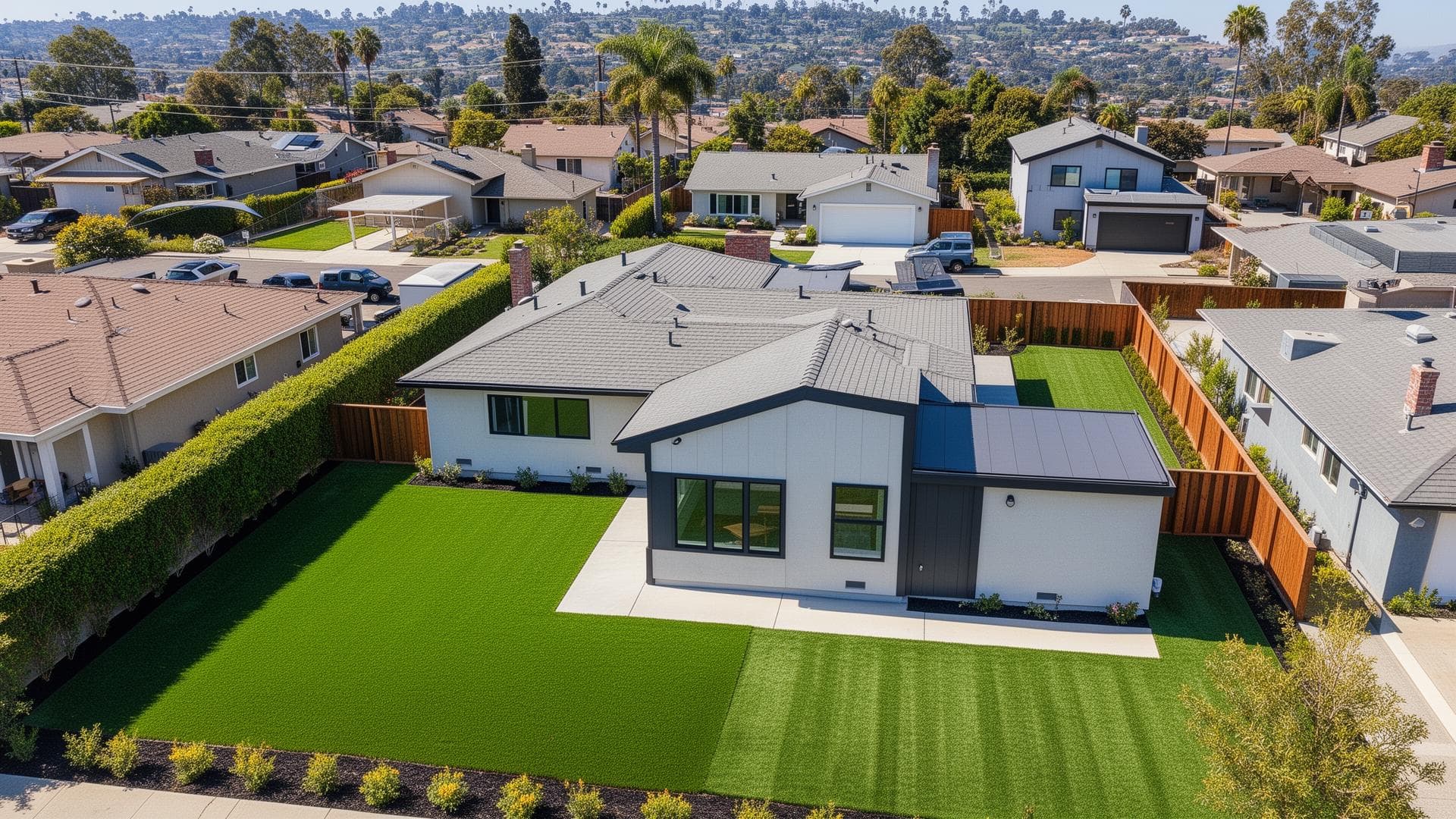 Aerial view of property with development potential